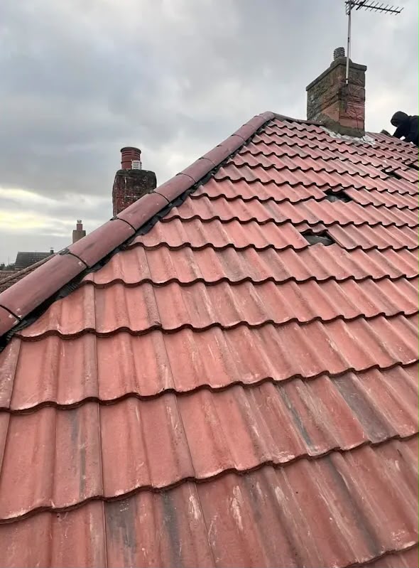 Roof repair on a UK terraced house