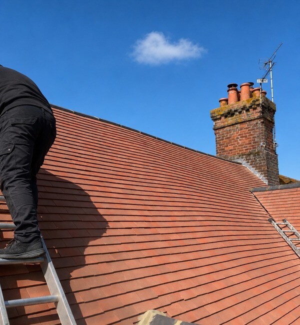 Roof repair on a UK terraced house